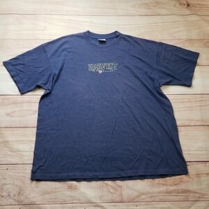 VINTAGE HARVEST '97 Crusade Religious Softee Shirt Mens 2XL Blue Logo Tee 90s